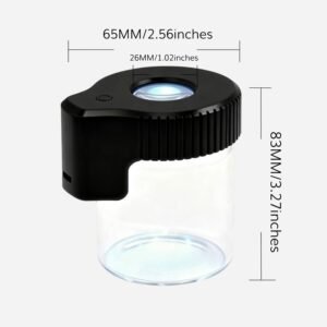 1_77a12060-0b16-46c2-bd58-a7a94e711ec7.jpg LED Glass Storage Jars with Magnifying Lid