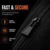 60 × 60cm ventilation kit — Double-stitched zipper close-up