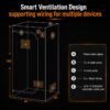 60 × 60cm ventilation kit — Tent dimensions and ventilation-port diagram