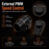 60 × 60cm ventilation kit — Inline extraction fan with external speed control