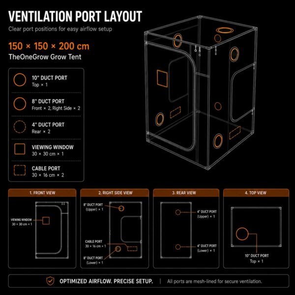 150x150x200cm Grow Tent