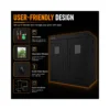 240x120x200cm Grow Tent product view 06