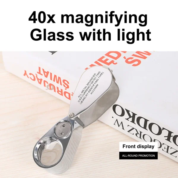 40x Illuminated Magnifying Glass product view 02