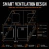 300x300cm Grow Tent Ventilation Kit