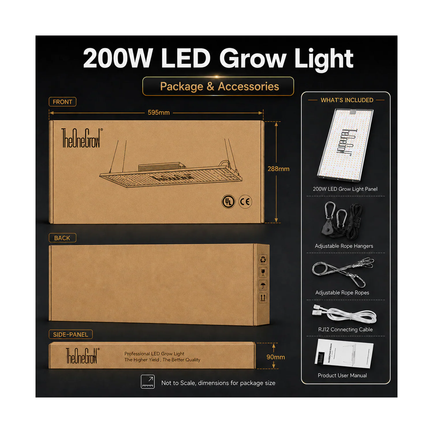 MA200 200W Full-Spectrum LED Grow Light product view 03