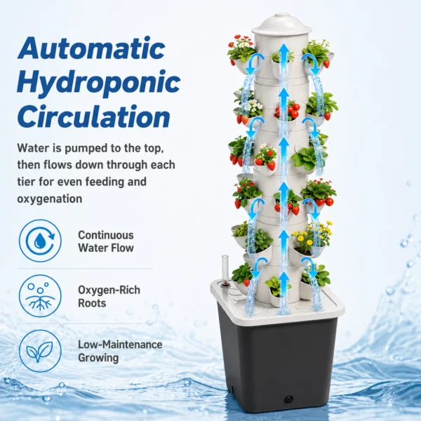 30-Site Vertical Hydroponic Tower product view 04