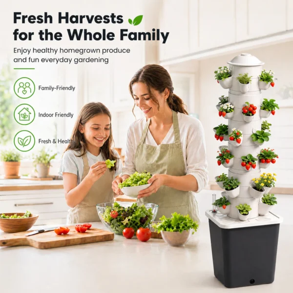 30-Site Vertical Hydroponic Tower product view 05