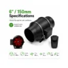 Inline Extractor Fan for Grow Tents product view 04