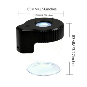 LED Glass Storage Jars with Magnifying Lid – main LED Glass Storage Jars with Magnifying Lid on a clean white background – LED glass storage jar