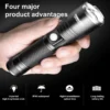Rechargeable Portable Flashlight – product view 06 Rechargeable Portable Flashlight product view 06