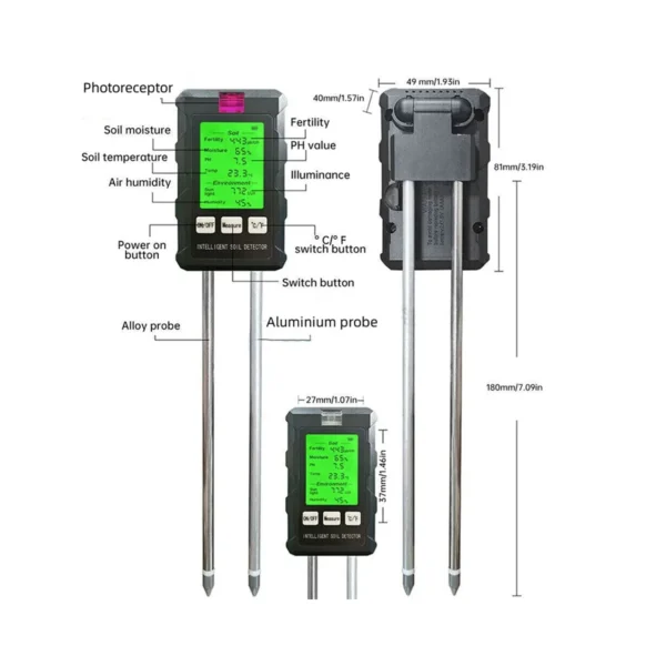 6-in-1 Soil pH Meter & Tester – product view 02 6-in-1 Soil pH Meter & Tester product view 02