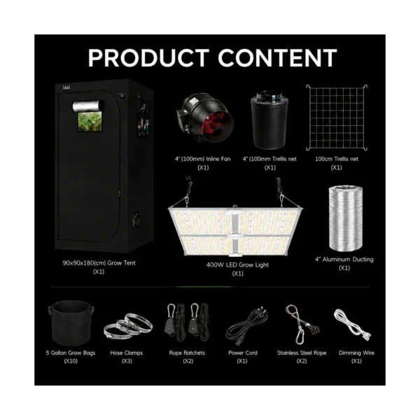 MA400 90x90cm Grow Tent Kit product view 08