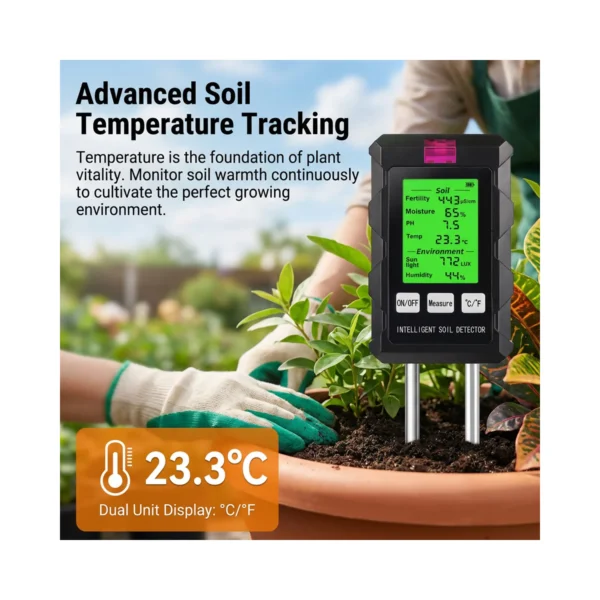 6-in-1 Soil pH Meter & Tester – product view 12 6-in-1 Soil pH Meter & Tester product view 12